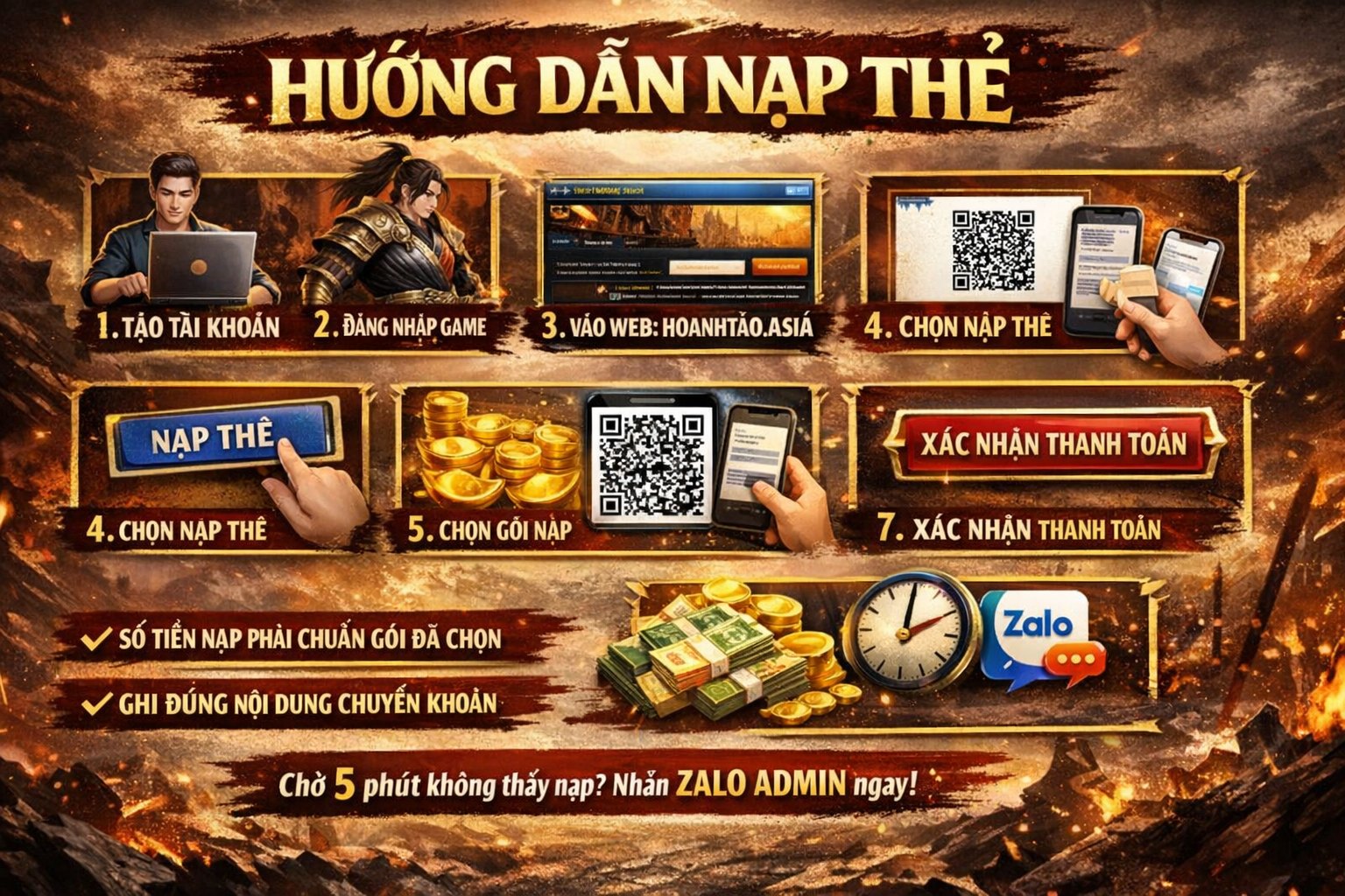 Hướng dẫn nạp donate dành cho người chơi