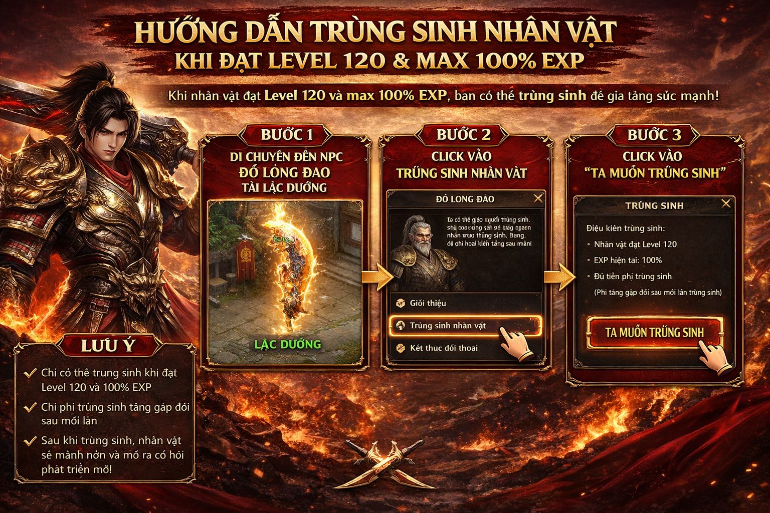 Hướng dẫn trùng sinh nhân vật