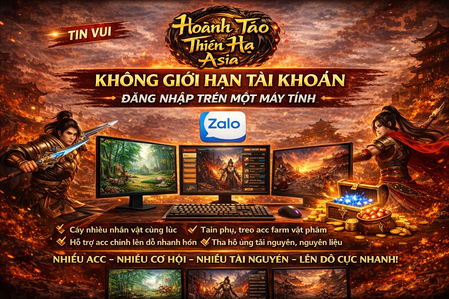 Không giới hạn tài khoản đăng nhập trên một máy tính